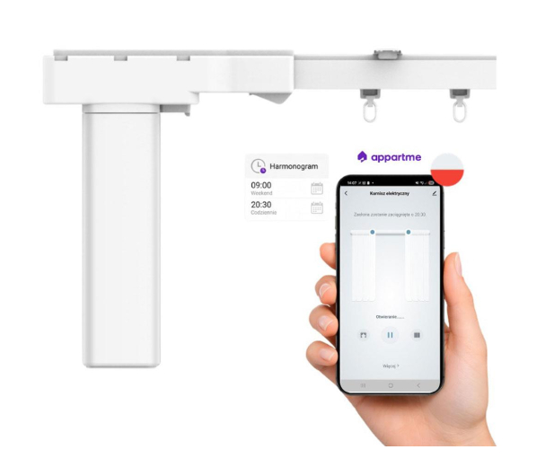 Appartme Karnisz Elektryczny Wi-Fi - 1546114 - zdjęcie 9